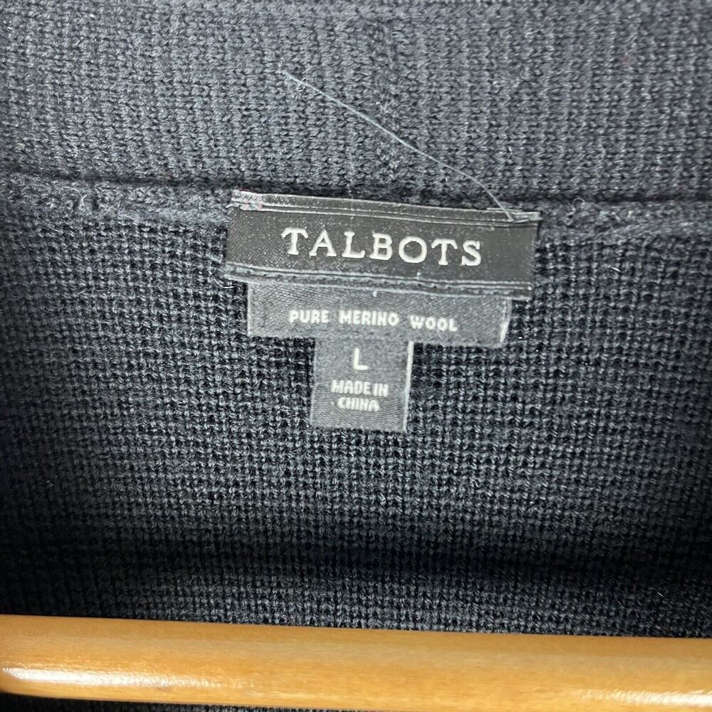 Talbots‎ Merino Wool Black Open Front Jacket Large​​​ - Picture 5 of 5